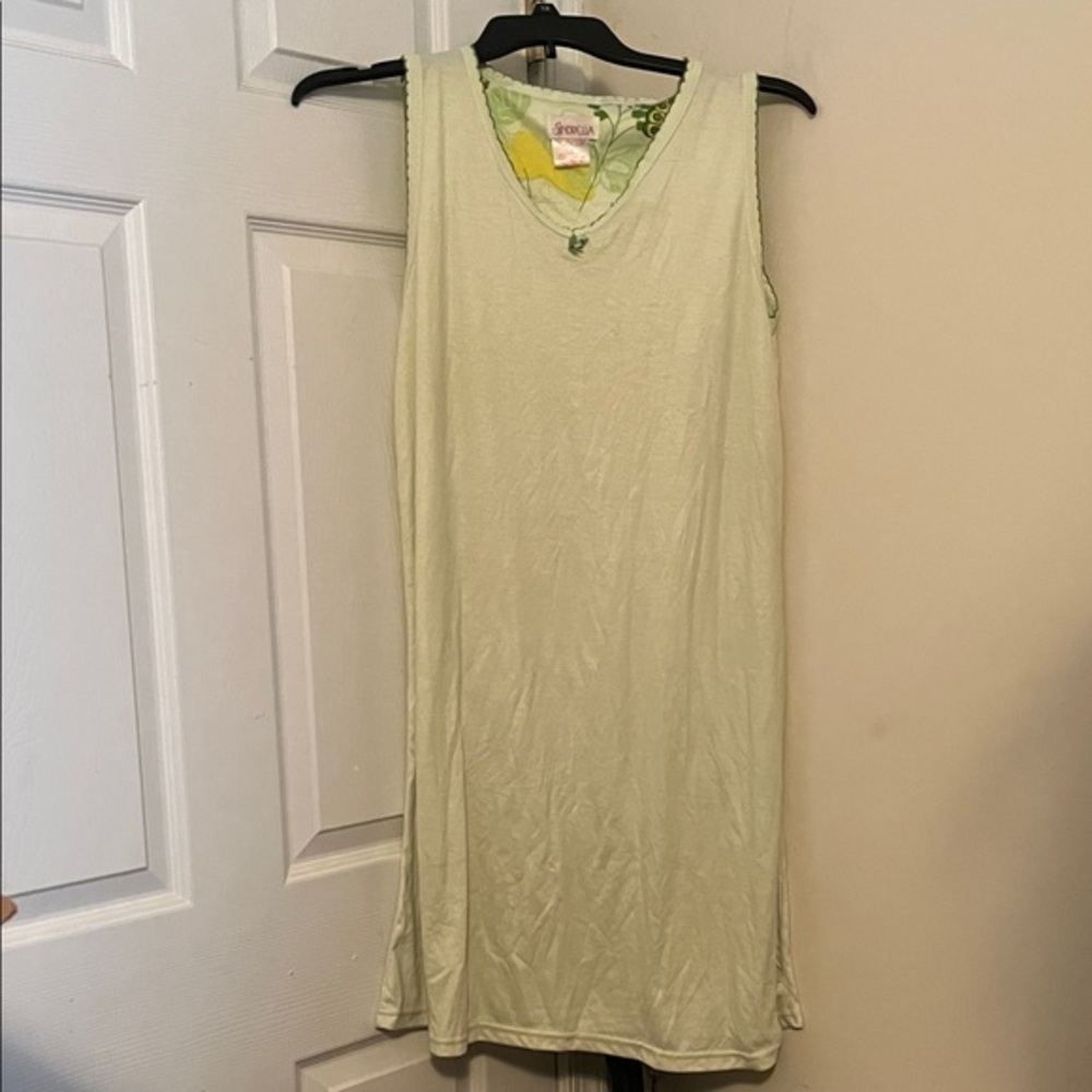 Vintage Sindrella Green Sleeveless Chemise